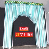 New wedding heart-shaped flower arch crystal flower foyer ribbon heart-shaped door welcome door rural wedding props