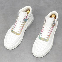 European station Martin boots mens Korean style casual high-top tide shoes British tooling boots thick-soled personality all-match short boots