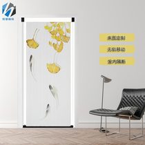Hengki hive folding door partition door curtain trackless moving door door screen screen wall free of punch customization