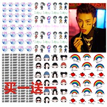 Little Ghost Wang Linkai tattoo stickers custom Lil Ghost face stickers wrist stickers waterproof and lasting men and women