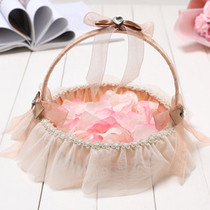 Recommended chocolate color full cloth dance wedding flower red envelope flower boy flower basket dance party decoration