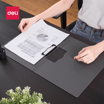 Del 5011 horizontal color folding board clamp bill splint folder folder menu clip test paper office a4 file splint test paper clip student data storage clip