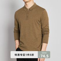 Meimaike mens clothing 2020 autumn new mens lapel knitted POLO shirt casual clothes long-sleeved T-shirt 2006