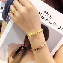 3D hardgold gold cute butterfly bow bracelet female 999 foot gold at the escape princess bracelet opened pure gold bracelet