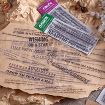 Retro English transparent PET waterproof hand account sticker dictation reading series Black Book diy decorative stickers