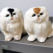 Simulation animal model fluff puppy cat toy ornaments