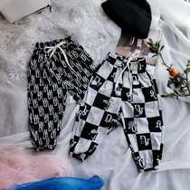 2021 New Tide children new men and women Children Baby fashion floral bloomers Net Red 9 points pants