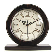 Silent solid wood table clock TV cabinet decoration desk table clock Simple modern European American retro clock