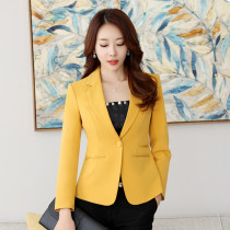 2021 spring new short small suit womens jacket long sleeve candy color Korean version slim temperament ol wild suit