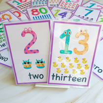 English card flash card number number card 29 young childrens words English learning Cognitive enlightenment teacher teaching aids