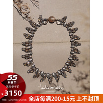 A solitary item) HeyJewel Italian brand Tataboello ancient bronze color design sensation necklace retro item ring