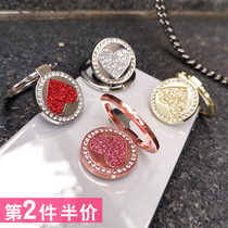 Mobile phone ring buckle bracket 8plus apple x Huawei vivo finger buckle oppo millet universal portable lazy support buckle creative glitter with drill ring finger men's and women's adhesive support new