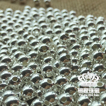 s990 silver jewelry plain silver light body beads positioning beads accessories light beads beads beads hand string silver beads bracelet jewelry