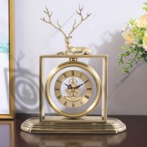 Polaroid simple modern metal seat clock European American style living room home mechanical movement creative table clock home ornaments