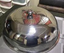 Household cover metal dining table round cover stainless steel extra-large iron table cover kitchen dust-proof meals