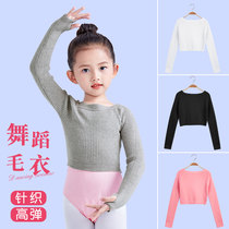 Childrens dance suit sweater jacket girl ballet dancer Dancing Clothed Outside lap Winter Long sleeves Little sweatshirt