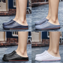 2022 Summer new sandals mens breathable casual slippers Han version Soft bottom outdoor wearing seaside beach dongle shoes