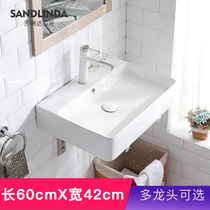 Toilet balcony hanging wall washbasin wash basin small apartment simple ceramic hanging basin wash table