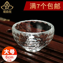  Crystal water supply bowl for cup Glass for bowl transparent thickened seven for eight for household worship holy water cup caliber 6cm