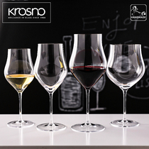 Europe imports Krosno upscale artisanal burgundy water crystal cup Bordeaux red wine glass white wine glass home