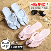 Travel Portable Foldable Slippers Light Super Light Non-slip Waterproof Couples Men And Women Seaside Resort Beach Slippers