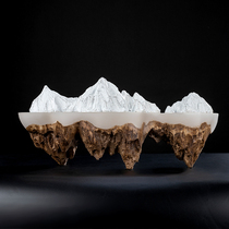 Snow Hills Swing Piece GRP Lobby Aisle Gangguan Hotel Bookhouse Office Decoration Sculpture New Chinese Artwork