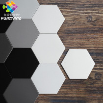Fish love Sugar Nordic net red Bathroom hexagonal brick Simple restaurant balcony kitchen tile 6-sided shape black and white wall tiles