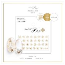 (Spot) Japanese sha-nail plus hot gilding Silver Hollow flower nail stickers