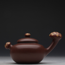 Taiwan returning old purple clay pot master Xu Hantang early factory hand-made mushroom pot