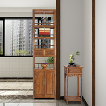 Modern simple porch cabinet partition cabinet living room decoration cabinet Hall wine cabinet double-sided small apartment solid wood Hall Cabinet