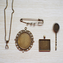 April hand made wool felt DIY poke bronze necklace bottom back hairclip accessories accessories