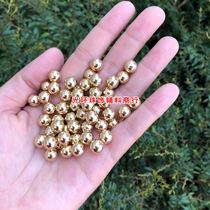 4mm-8mm non-perforated beaded KC gold round beads Clothes beading material Light gold non-perforated beads handmade jewelry