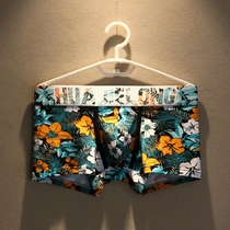 3-pack mens underwear Mens flat pants pure cotton comfortable breathable printed underwear U convex low waist sexy four-corner shorts