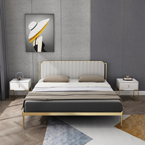 Nordic furniture net red light luxury wind 18 m master bedroom double bed modern simple bedside soft bag ins big bed wedding bed