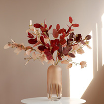 ladylike Morandi color eucalyptus leaves simulation plant decoration flower arrangement vase living room ornaments