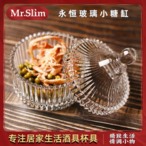 MrSlim Glass Jars Dry Fruit Containing Jar Decoration Seasoning Jars Small Sugar Vat Mongolian Bag Candy Jar With Cover Snack Bowl