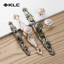 KLC European antique kitchen cabinet door handle single hole drawer open handle handle