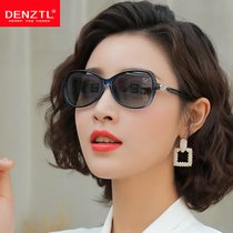 2021 spring new small frame polarized sunglasses female anti-UV elegant small face sunglasses inlaid with glasses lady
