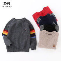 Boys sweater pullover children pure cashmere knitwear round neck baby base shirt middle school children autumn and winter cashmere sweater