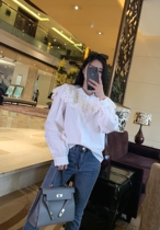 Trump specializes in new boutique cotton plus embroidered shirt female design with little crowdsourced fashion