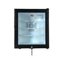 Small kindergarten small dining table Food sample cabinet Hotel refrigerator with single and double lock glass door 30 liters special offer