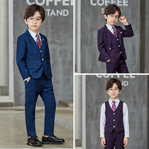 Boys dress set autumn new fashion handsome suit formal dress kids childrens piano performance performance costume winter
