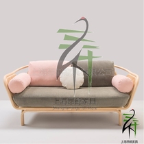 Southeast Asian style Bart rattan chic sofa Small family type retro vines Double trio Living room Marcaron Buyi sofa