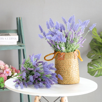 Retro lavender simulation Flower home decoration flower fake flower silk flower plastic flower outdoor flower bed flower trough flower