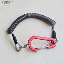 Steel wire fishing lost-hand rope telescopic self-elastic rope Lua Tong anti-lost rope multi-purpose key hook fishing