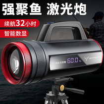 Tianhuo three light source laser gun night fishing light Fishing light strong light super bright blue light Black pit xenon lamp High power