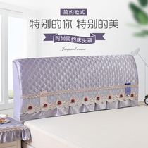 Bedside cover bed head cover dust cover 1 5m bed 18 m bed simple cotton clip removal and washing soft bag European solid wood protective cover