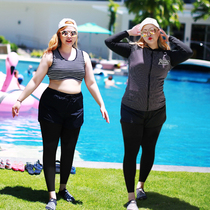 Jellyfish clothing female size 2019 new fat mm plus fat extra swimsuit long sleeve trousers slim Thailand diving surfing