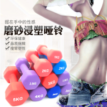 Dip plastic bright frosted small dumbbell childrens ladies small dumbbells mens home fitness dumbbell equipment