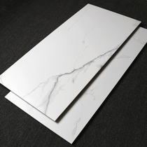 White marble floor tiles Large plate tiles 600x1200 villa guest restaurant Jazz white ink matte antique tiles